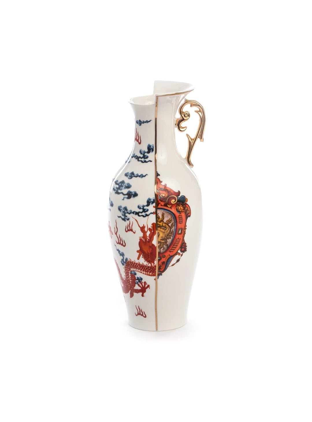 Vase Hybrid Adelma de Seletti, Bone China et motifs artistiques raffinés.