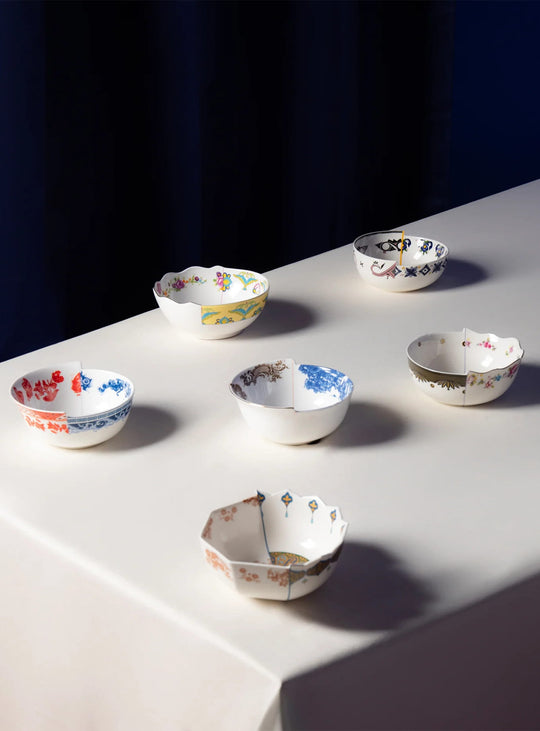Bol Hybrid Seletti : les décors Aror, Tiwanaku, Despina, Saylac et Eutropia.