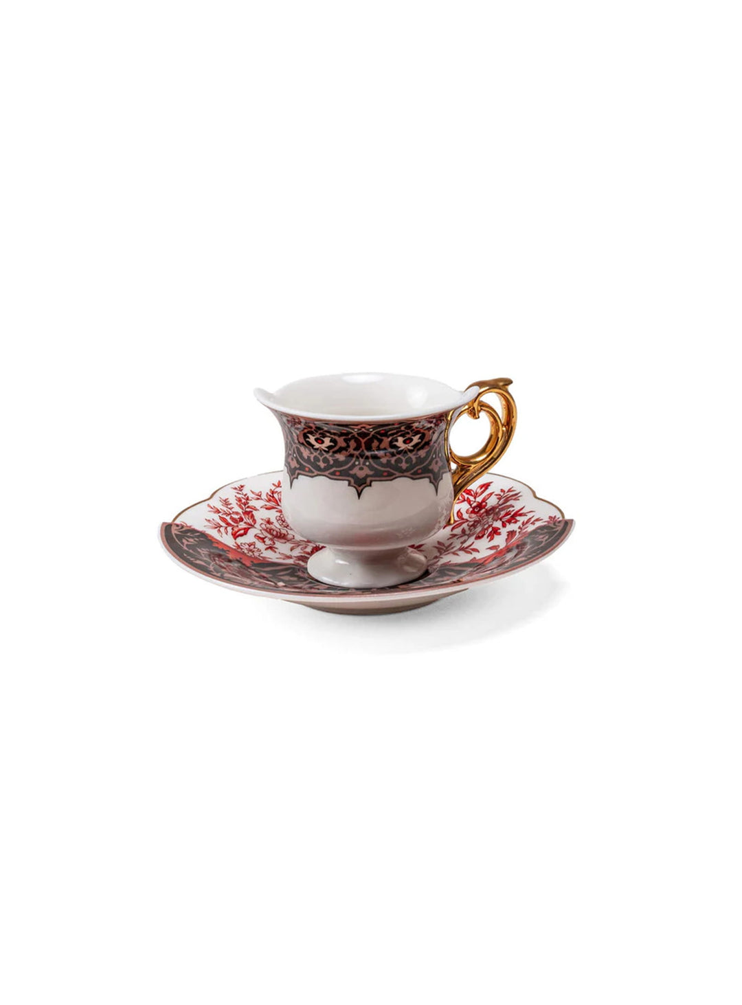 Tasse à café Hybrid de Seletti, porcelaine Bone China et décors Ctrl-Zak. sagala