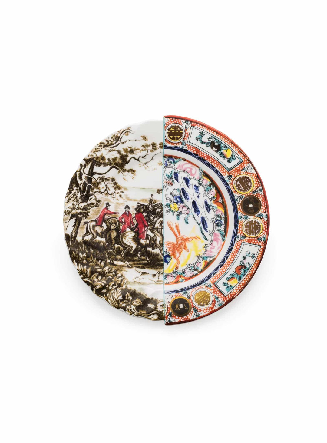Assiette plate Hybrid Seletti compatible lave-vaisselle pour un usage quotidien. eusapia