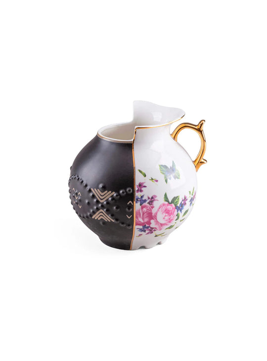 Vase Hybrid Lfe de Seletti, porcelaine et motifs artistiques contemporains.