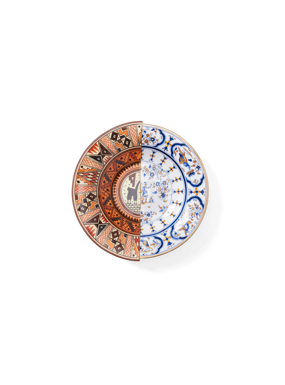 Assiette creuse Hybrid Seletti : des décors inspirés des traditions orientales et occidentales. tula