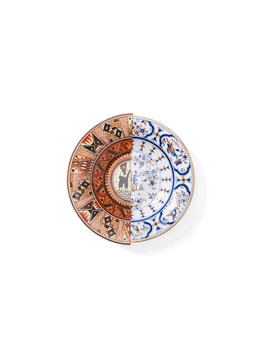 Assiette creuse Hybrid Seletti : des décors inspirés des traditions orientales et occidentales. tula