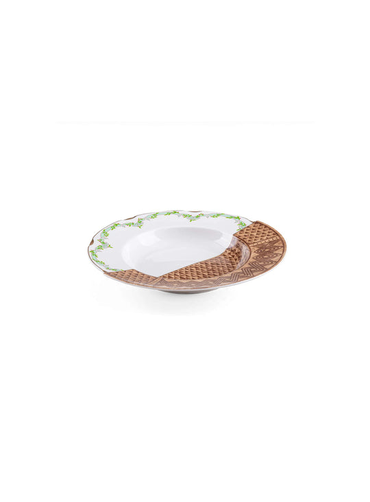 Assiette creuse Hybrid Seletti compatible lave-vaisselle pour un usage quotidien. malao