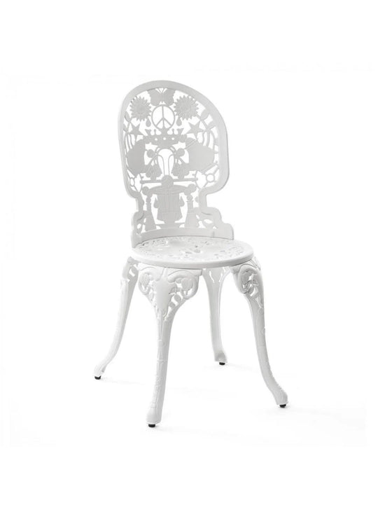 Chaise Industry Seletti : chaise design, métal perforé et look contemporain audacieux. blanc