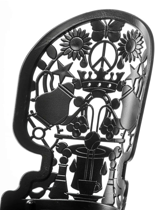 Chaise Industry Seletti : chaise design extérieur, élégance et style audacieux. noir