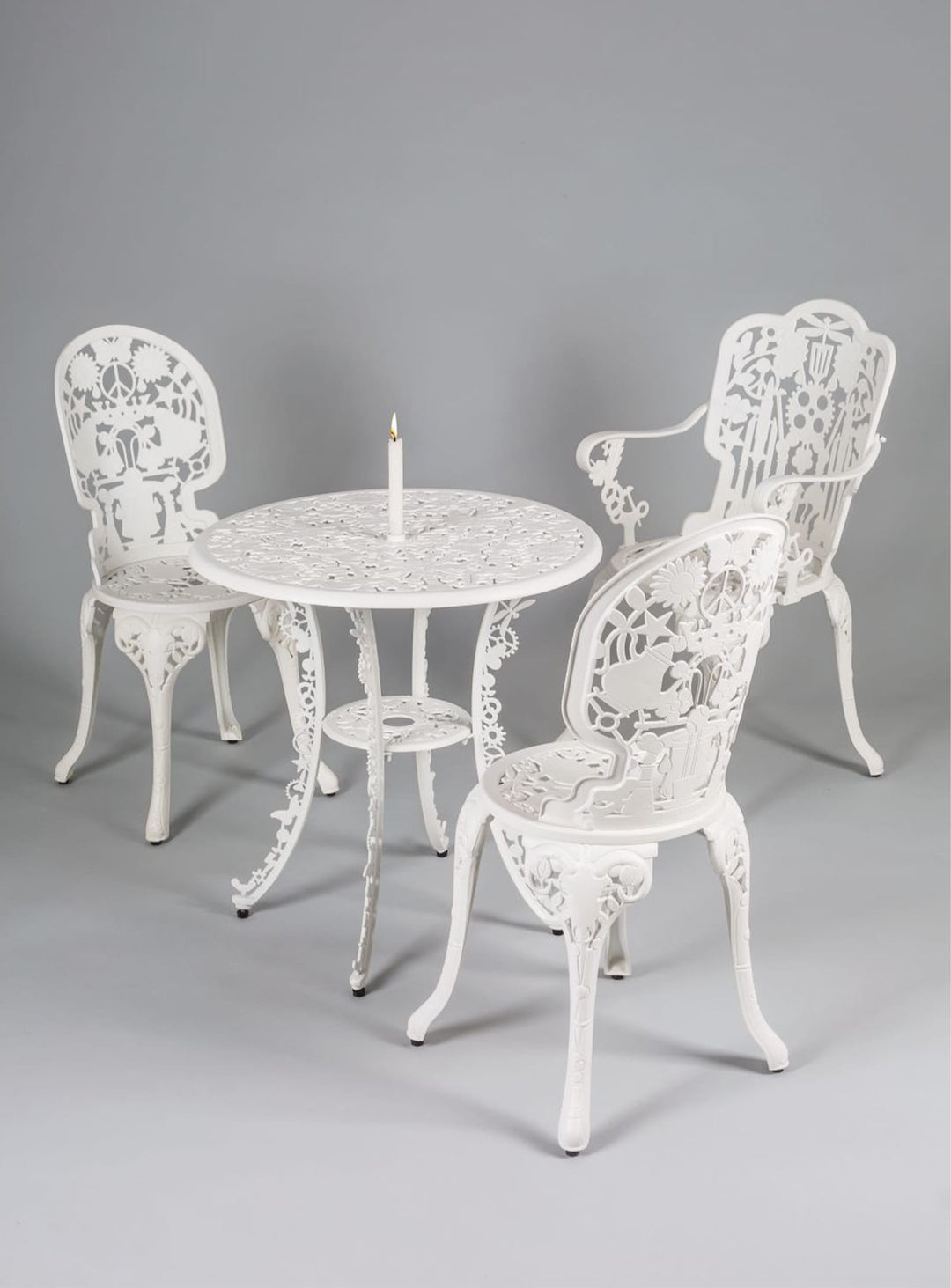 Chaise Industry Seletti : chaise design, aluminium et style créatif. blanc