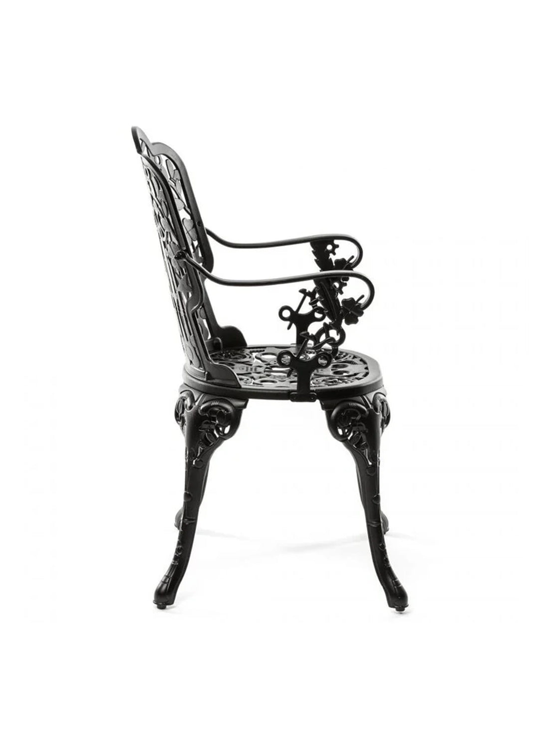 Chaise Industry avec accoudoirs Seletti : chaise moderne, style avant-garde et sculptural. noir