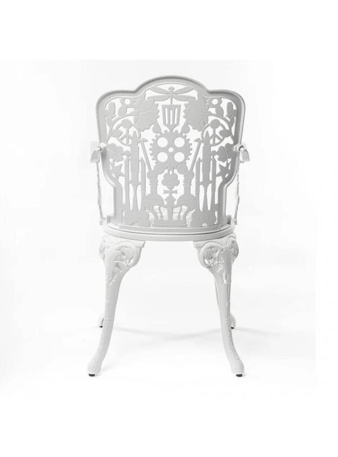 Chaise Industry avec accoudoirs Seletti : fauteuil design, métal travaillé et look unique. blanc
