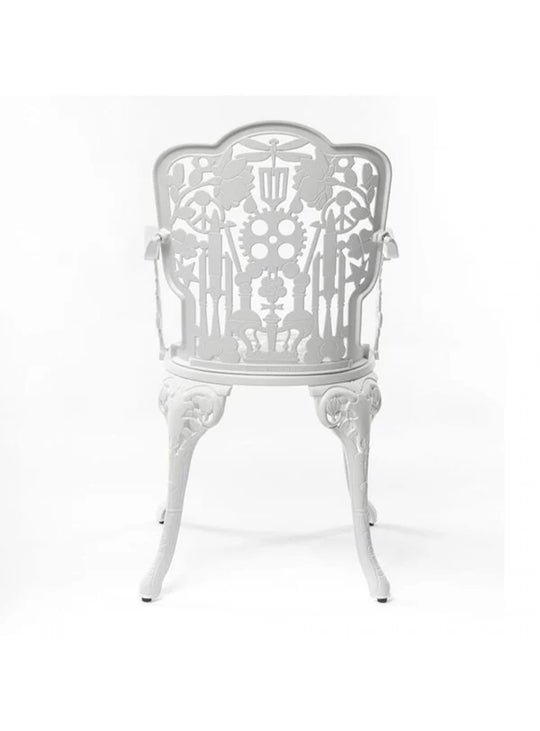 Chaise Industry avec accoudoirs Seletti : fauteuil design, métal travaillé et look unique. blanc