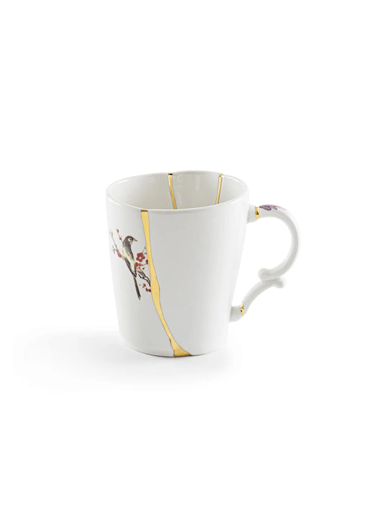 Mug Kintsugi Seletti avec décor doré unique pour savourer café, thé ou infusion avec style. 03