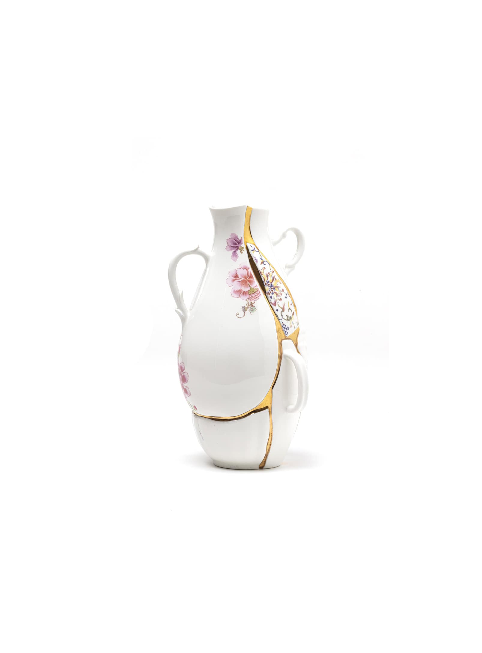 Kintsugi: White and gold patterned vase - Seletti – Nüspace