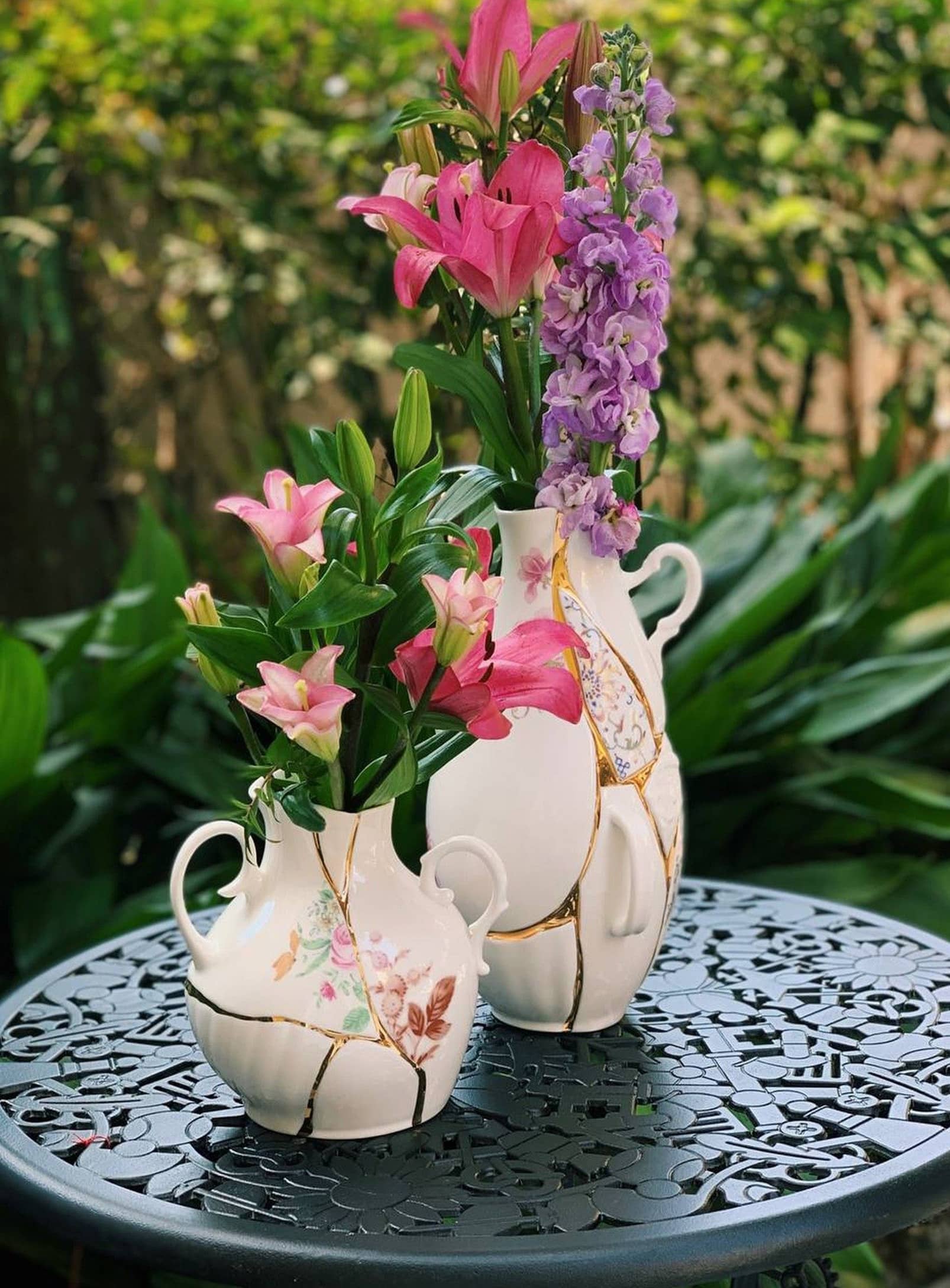 Kintsugi: White and gold patterned vase - Seletti – Nüspace