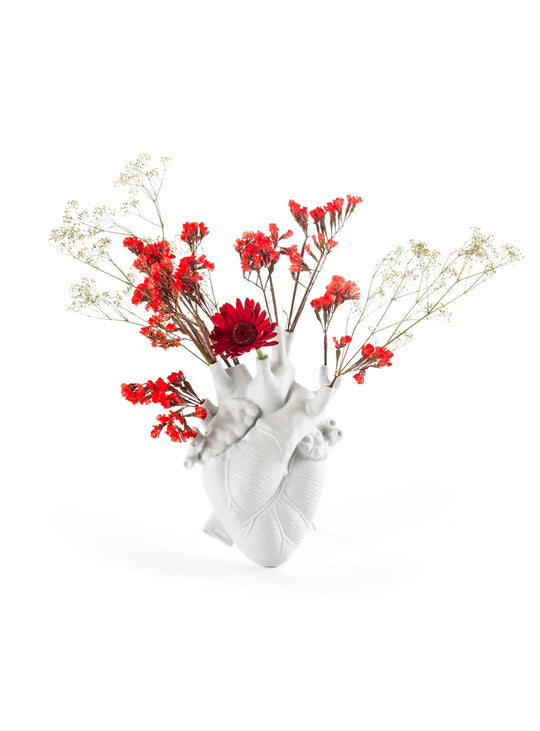 Vase Love in Bloom Seletti : un objet déco unique imaginé par Marcantonio. blanc