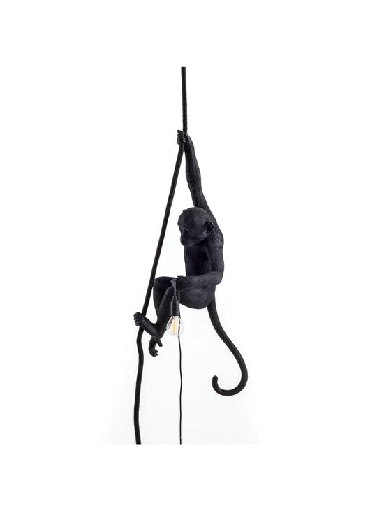 Lampe Monkey Seletti : luminaire design, sculpture lumineuse unique. noir