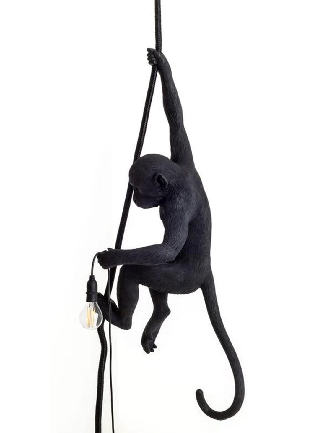 Lampe Monkey Seletti : lampe design, singe iconique et lumière originale. noir