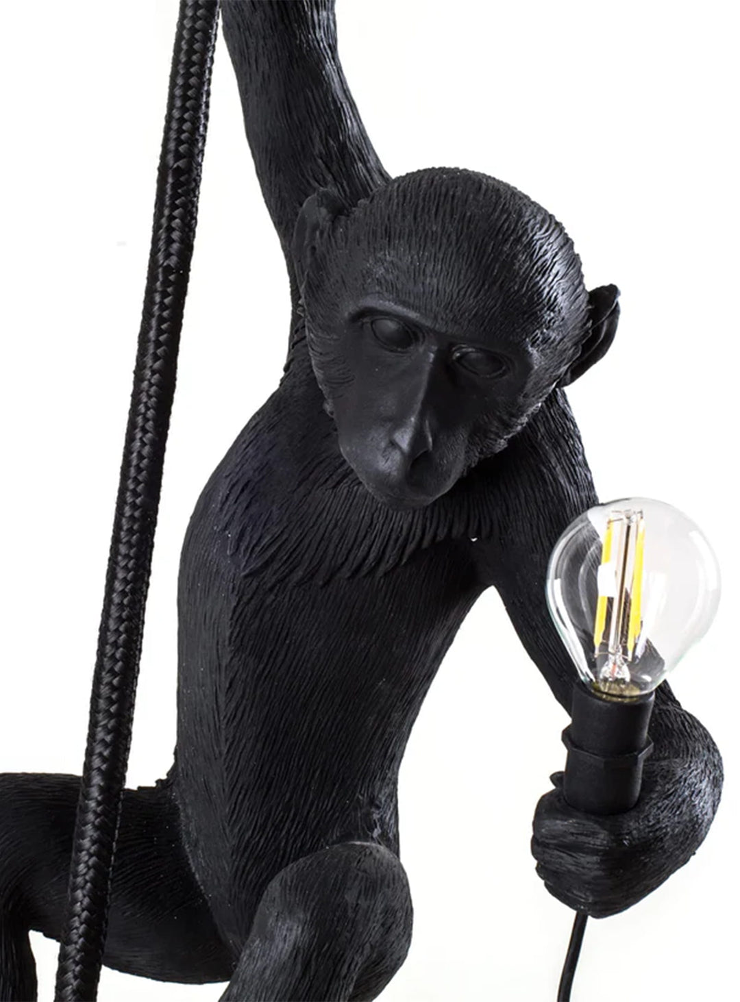 Lampe Monkey Seletti : lampe décorative, style décalé et moderne. noir