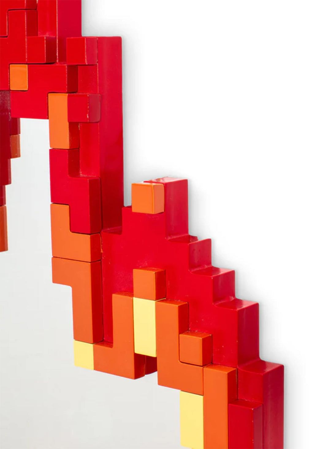 Miroir Flame Seletti Pixel : miroir pixel art en relief, déco gaming moderne et fun.