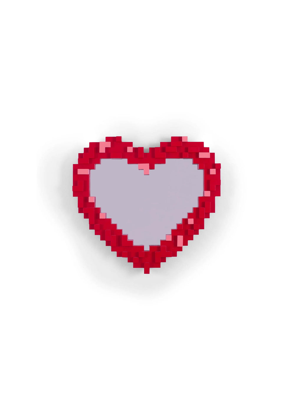 Miroir Heart Seletti Pixel : miroir artistique cœur, inspiration jeux vidéo et look pop.