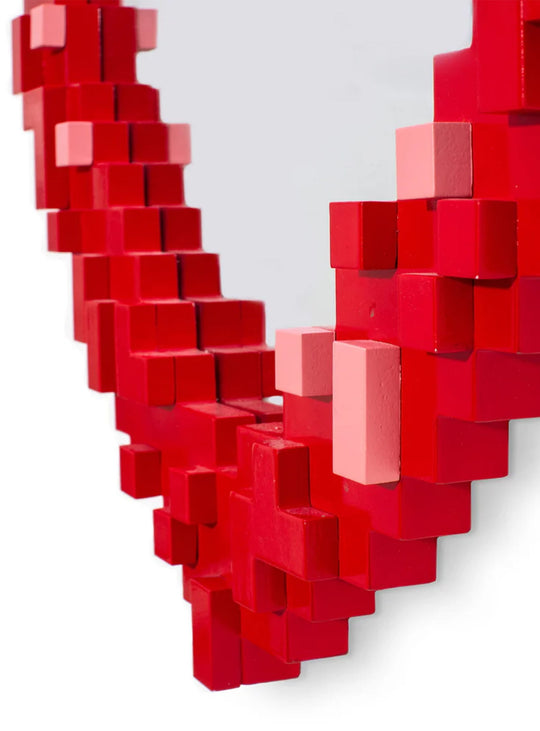 Miroir Heart Seletti Pixel : miroir déco original, cœur pixel et design contemporain.