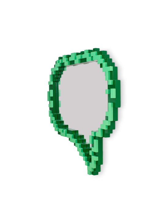 Pixel Seletti : miroir graphique façon pixel art, parfait pour bureau ou salon. message