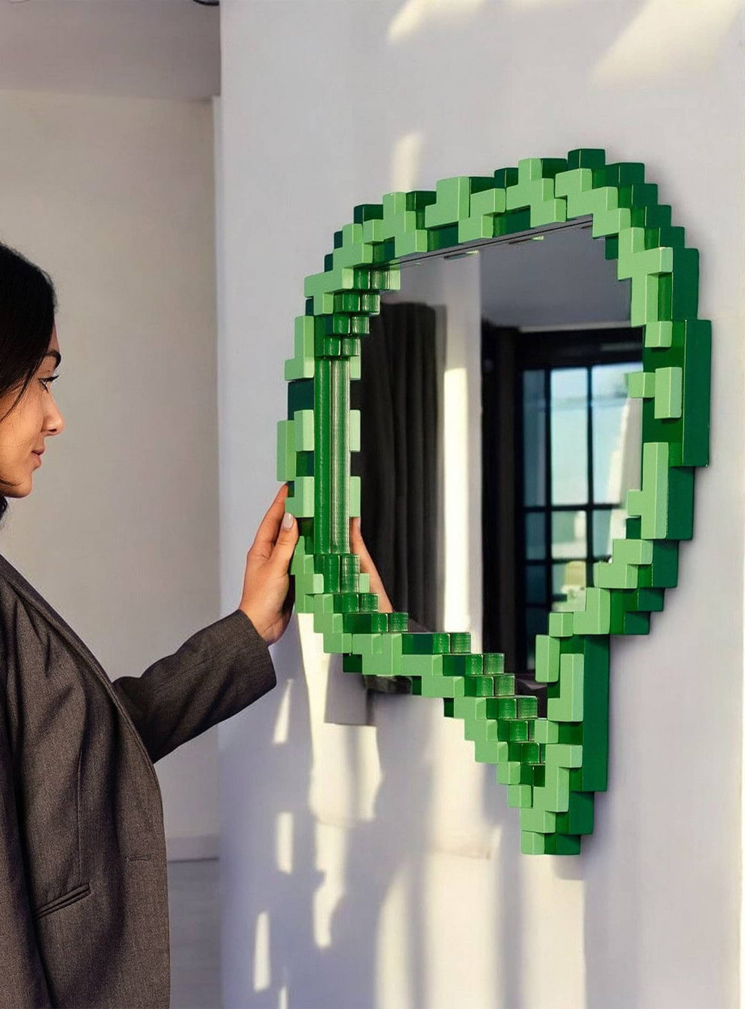 Miroir mural Pixel Seletti : clin d’œil pop culture pour amateurs de gaming rétro. message