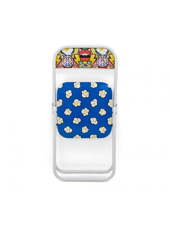 Chaise pliante Blow Pop Corn de Seletti design artistique audacieux.