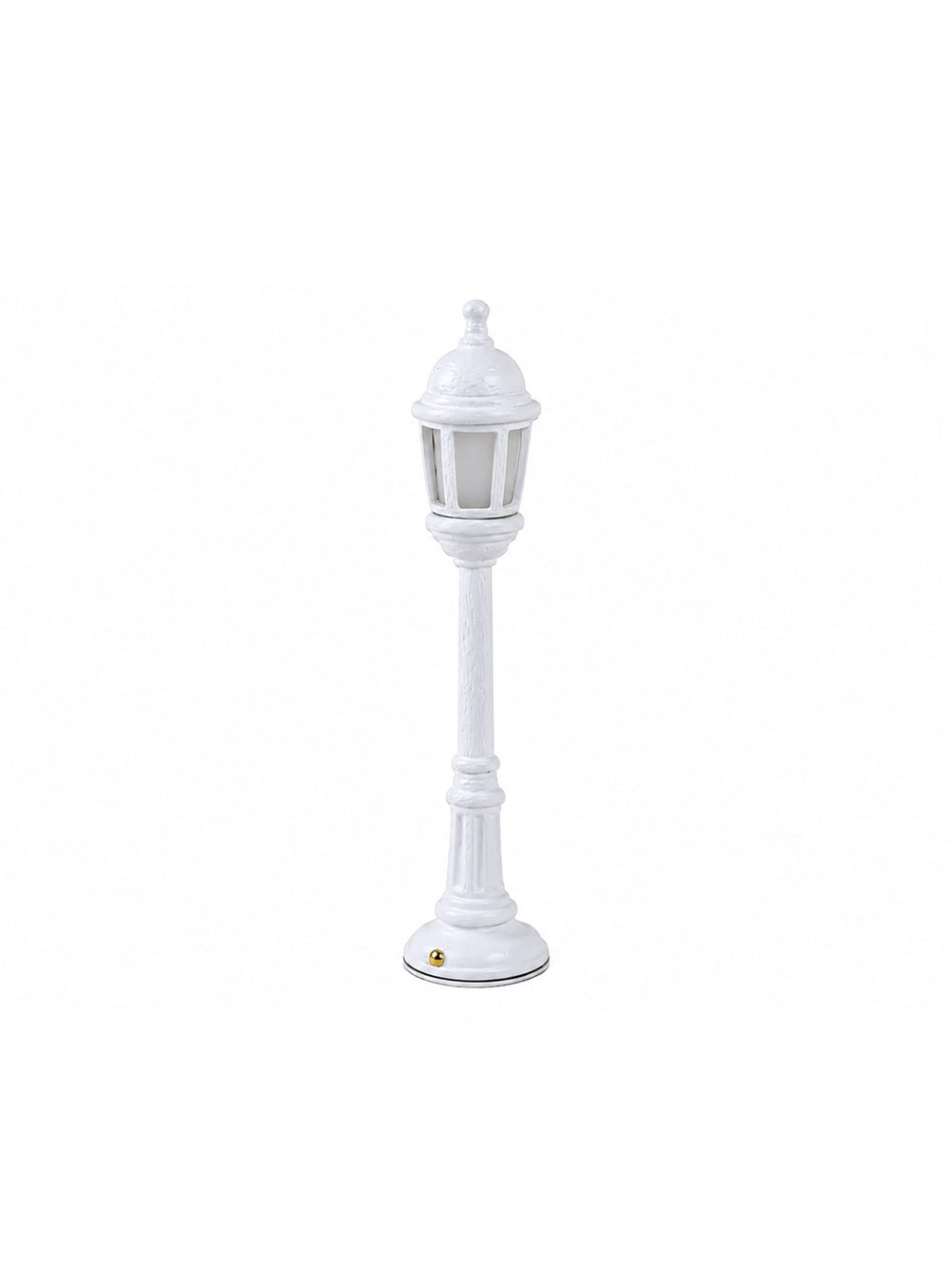 Lampe de table Street Lamp Seletti : un lampadaire miniature au design vintage. blanc