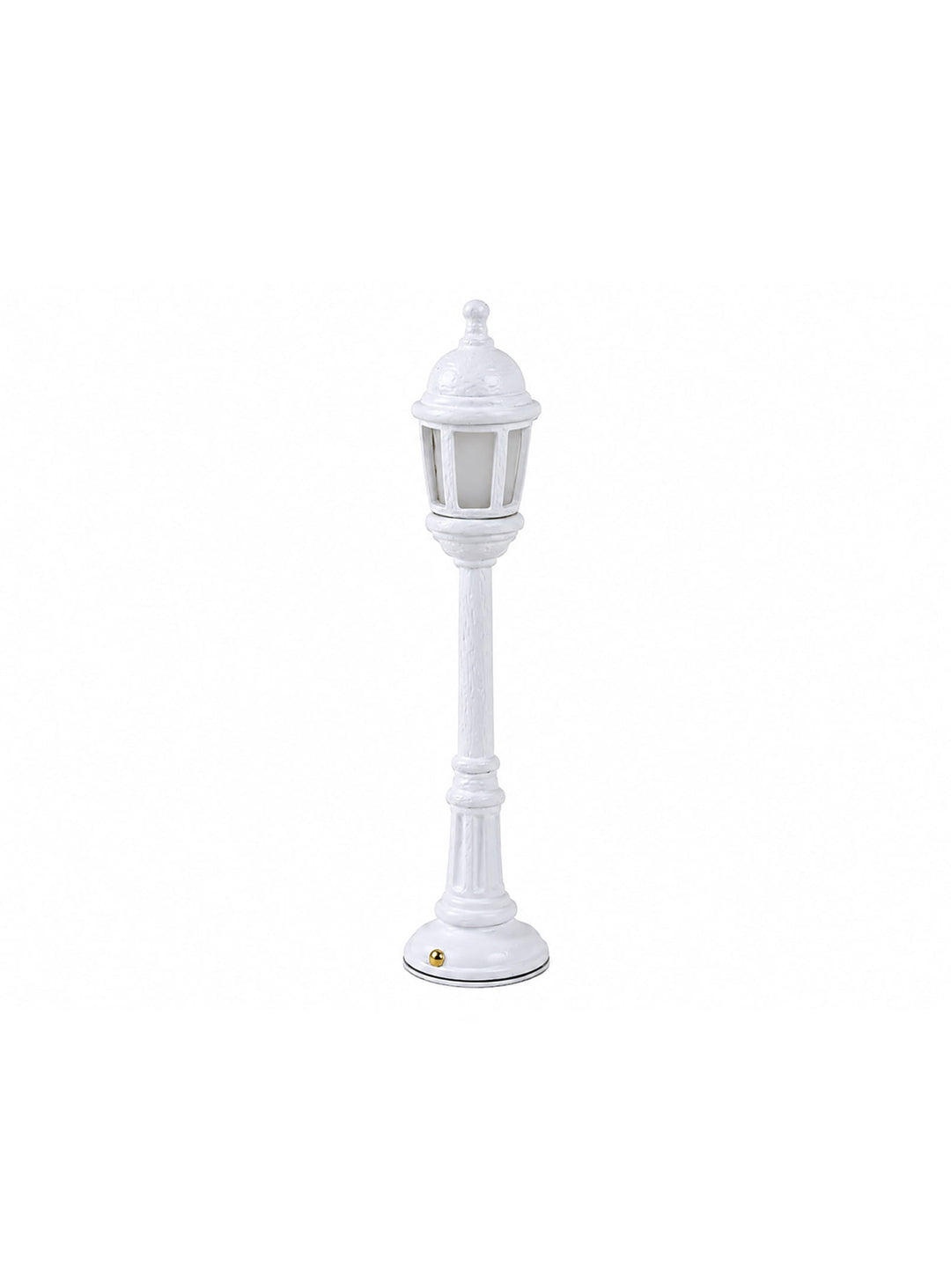 Lampe de table Street Lamp Seletti : un lampadaire miniature au design vintage. blanc