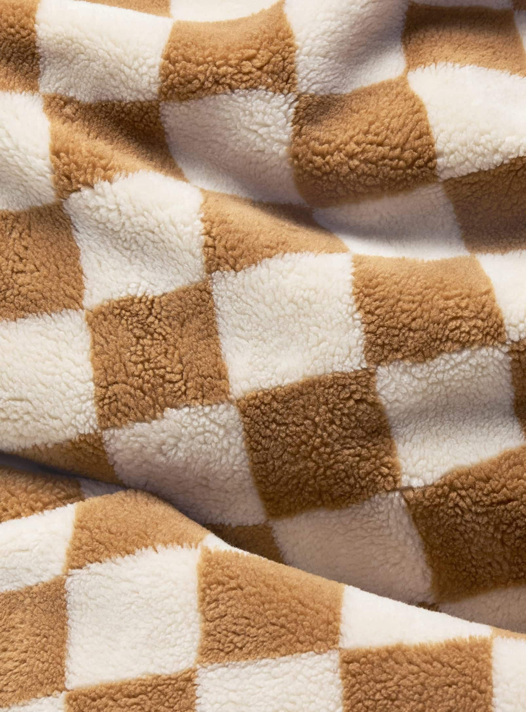 Pouf Slim Teddy Chess moelleux et enveloppant, idéal pour la détente. amande et crème