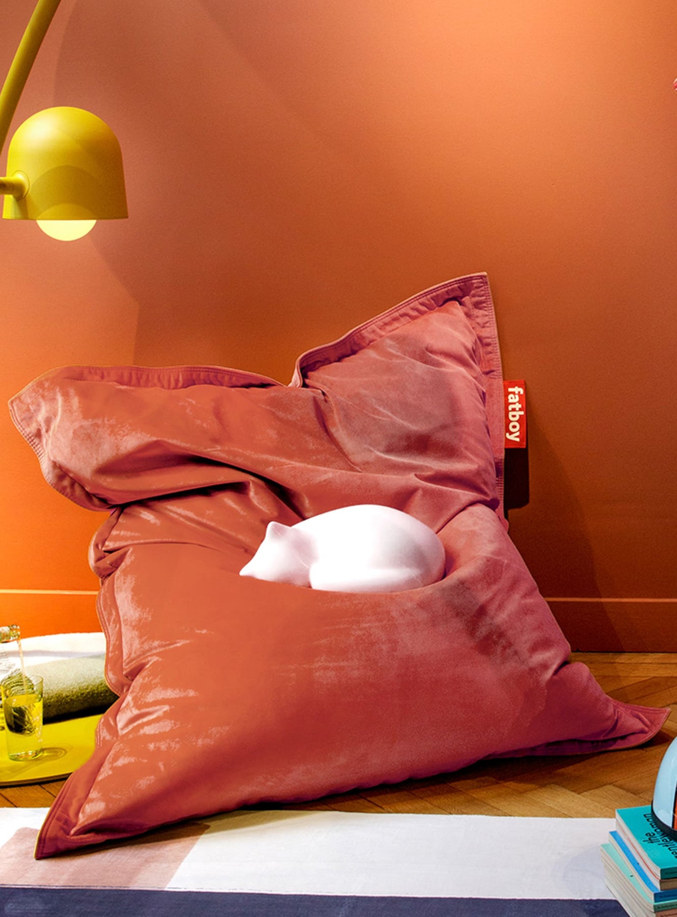 Slim Velvet bean bag