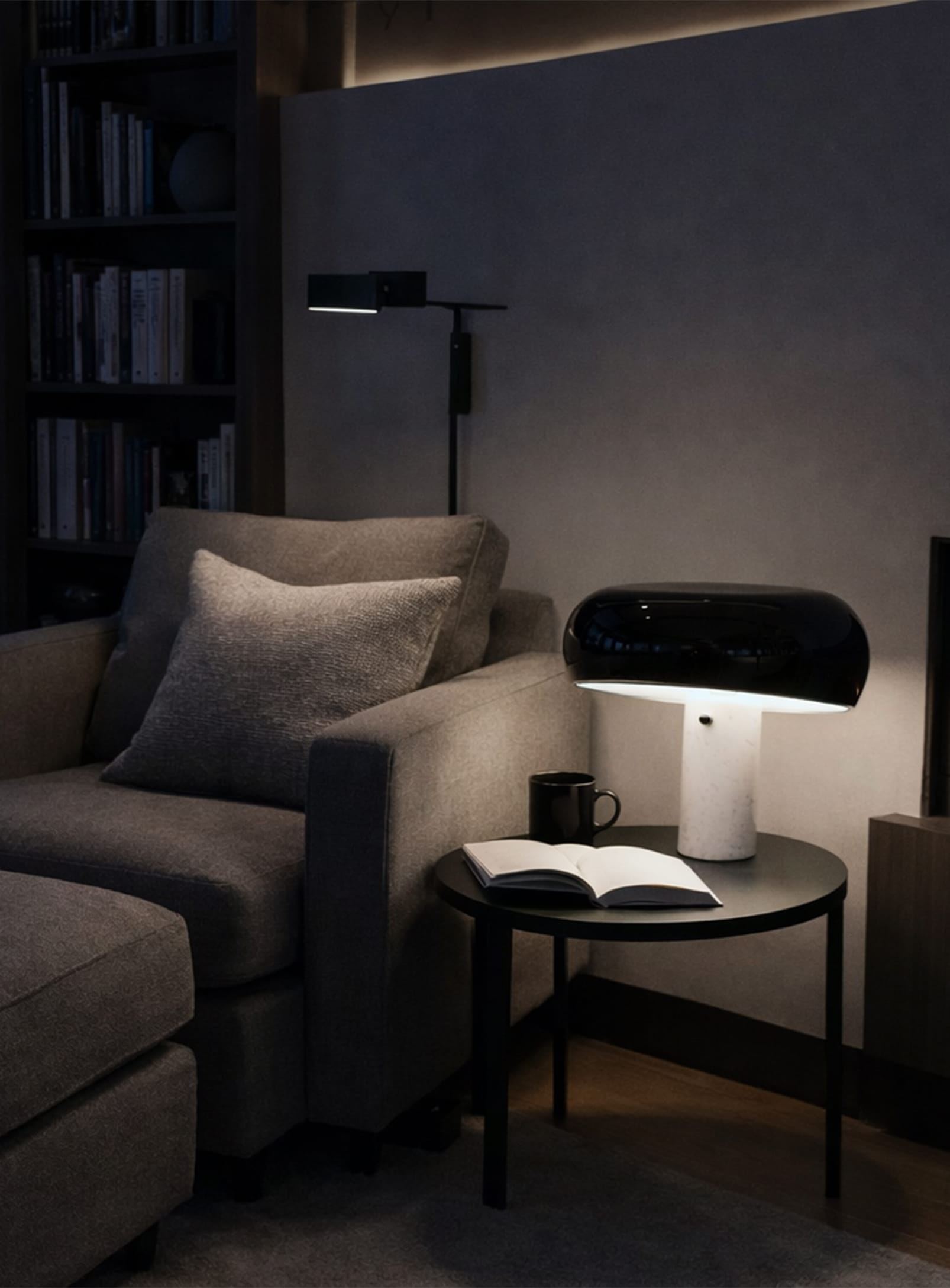 noopy☆ Snoopy: Marble and steel table lamp – Nüspace