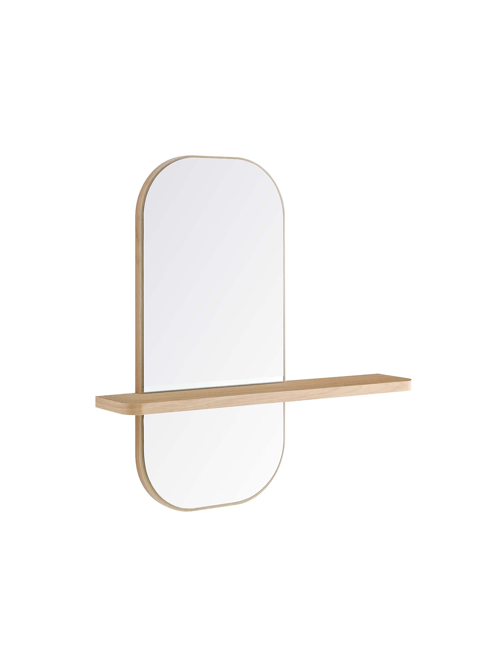 Solstice: Wooden mirror with shelf – Nüspace