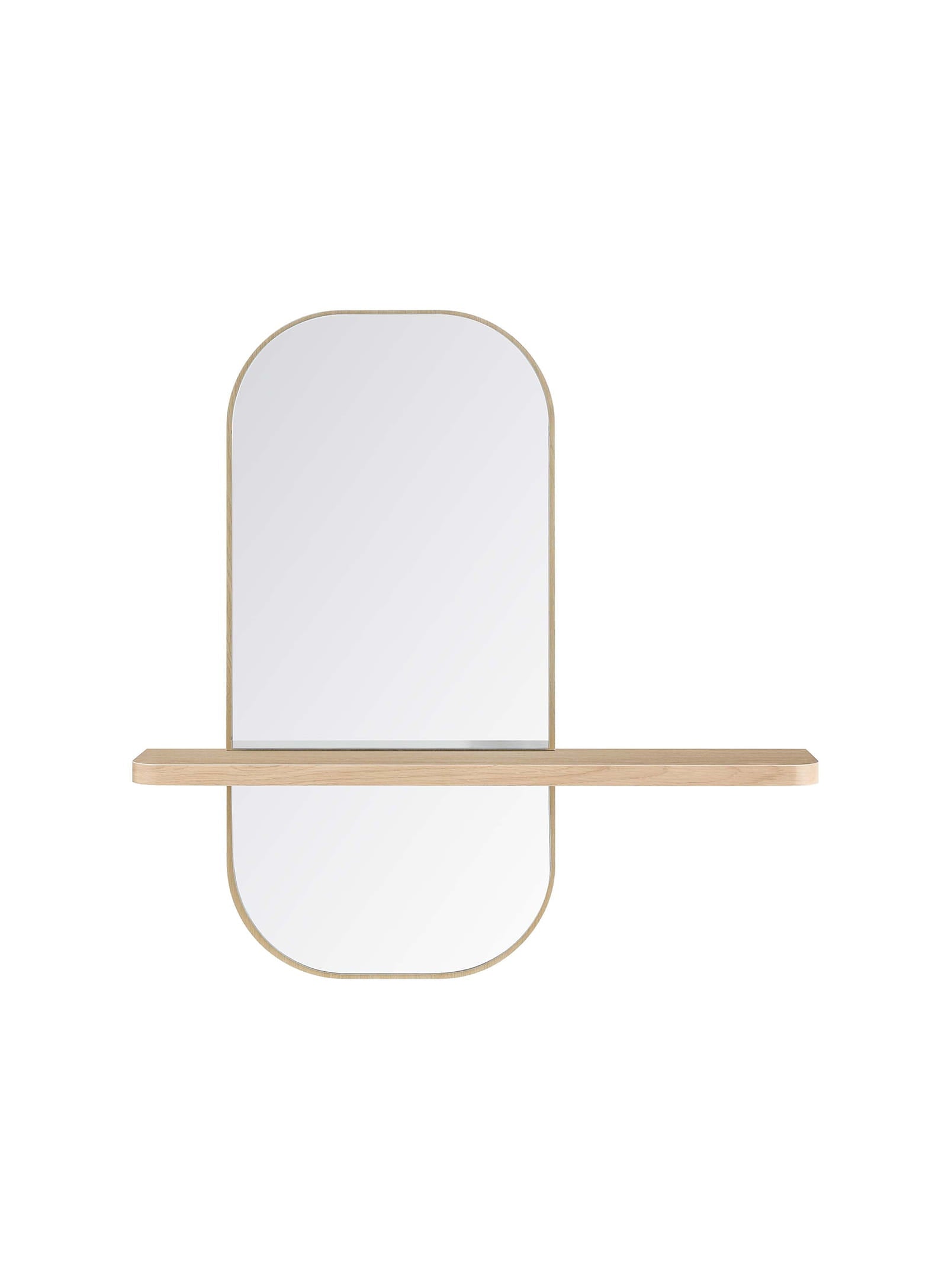 Solstice: Wooden mirror with shelf – Nüspace