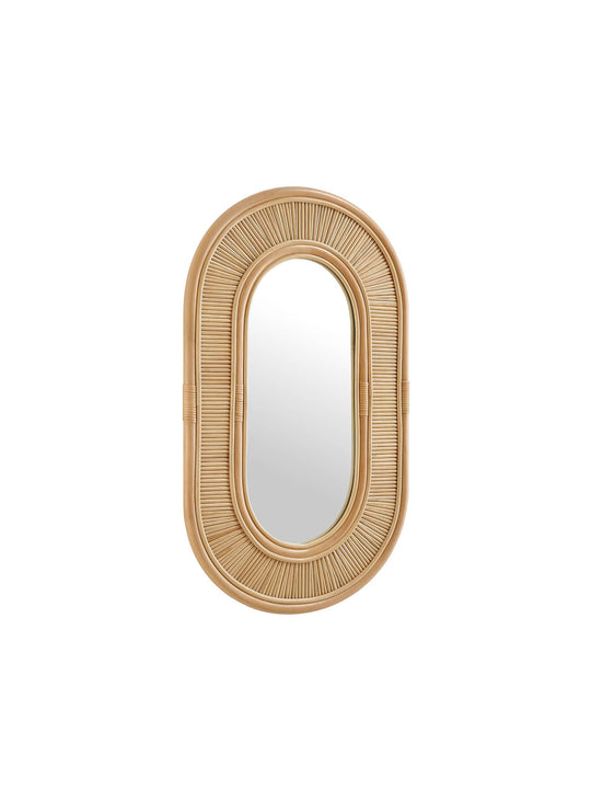 Miroir en rotin Sovana : style bohème et ambiance apaisante.
