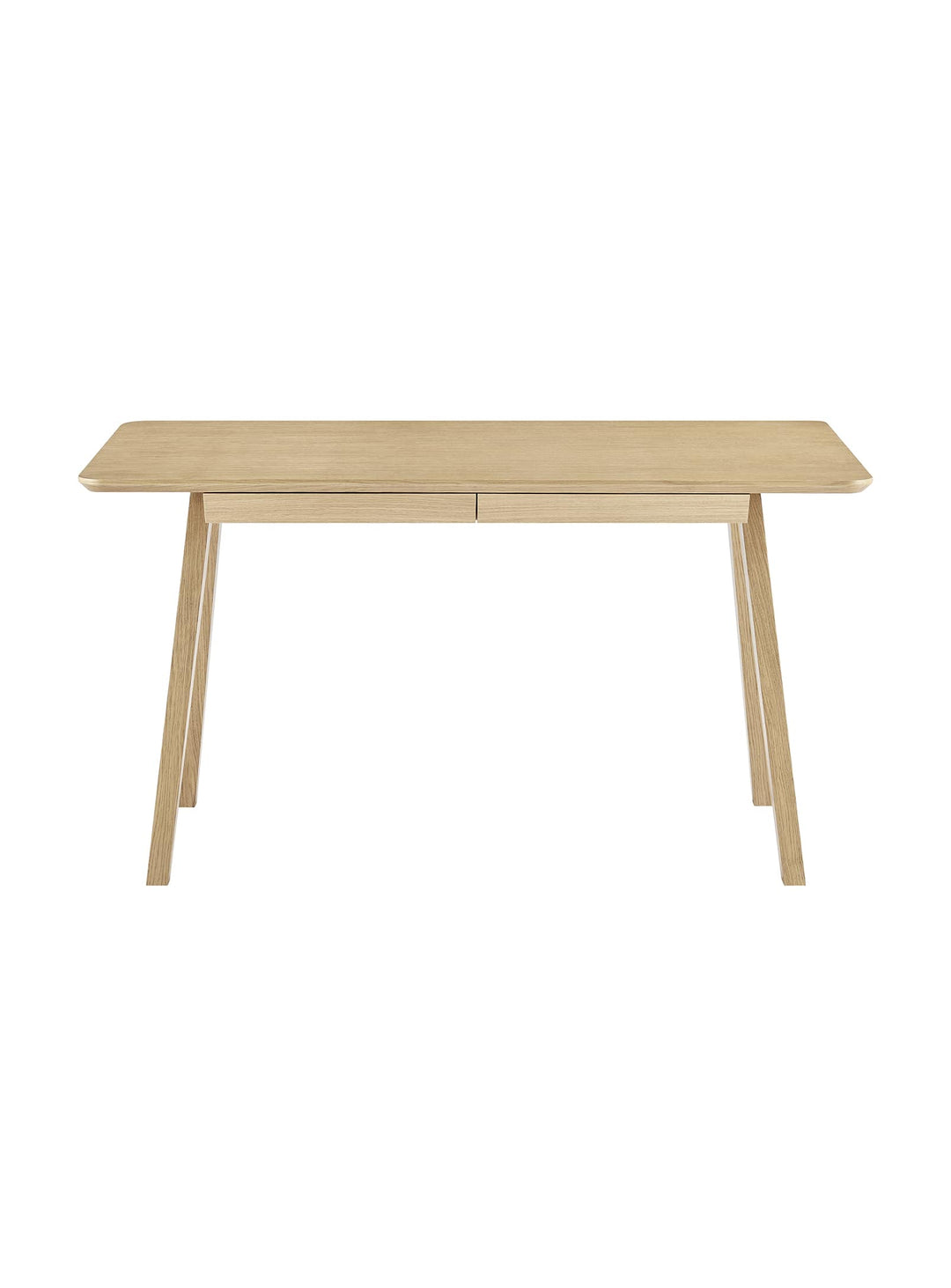 Bureau minimaliste Stark avec placage chêne et pieds en frêne massif.
