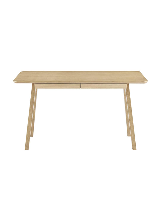Bureau minimaliste Stark avec placage chêne et pieds en frêne massif.