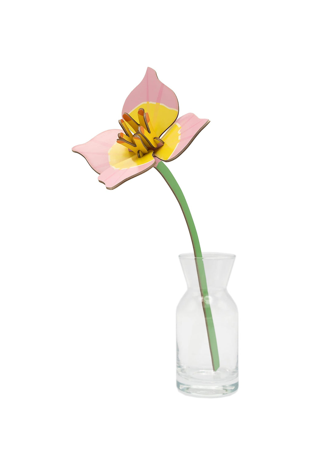 Fleur 3D Bouquet Durable Studio Roof, une création colorée à collectionner, combiner et réarranger. tulipe rose pâle