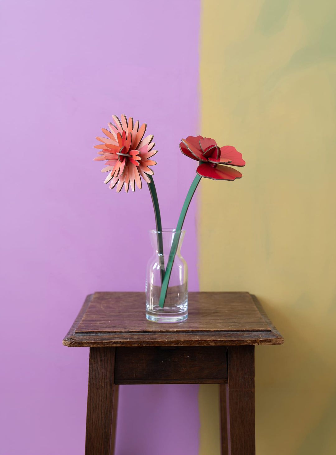Fleur 3D Bouquet Durable Studio Roof, une alternative originale aux fleurs fraîches ou séchées. dahlia orange