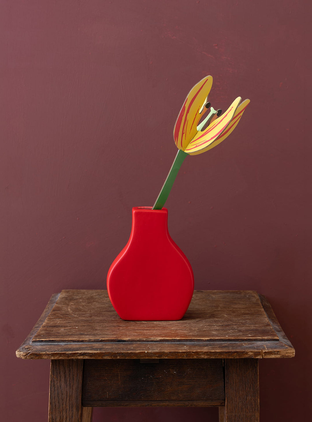 Fleur 3D Bouquet Durable Studio Roof, parfaite pour composer une décoration florale sans entretien. tulipe coucher du soleil