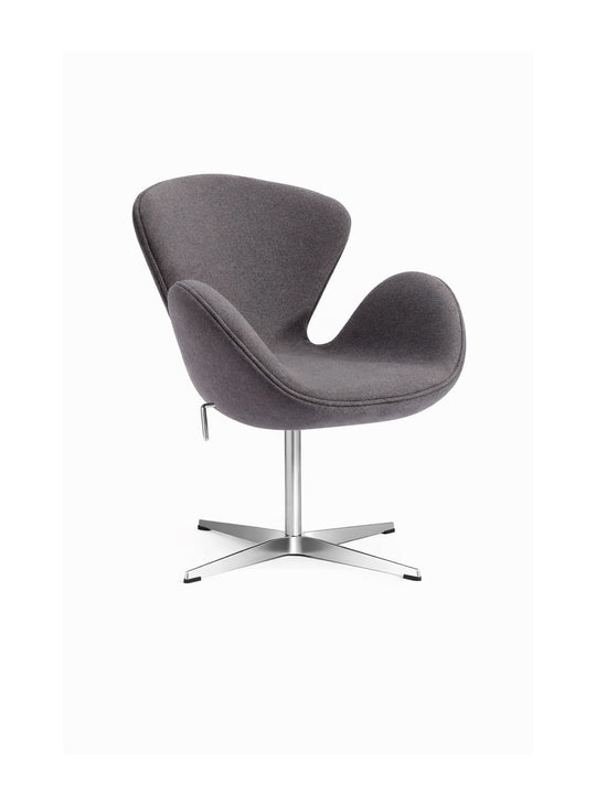 Fauteuil Swan chez Nüspace, une invitation à la relaxation et au style. Gris foncé