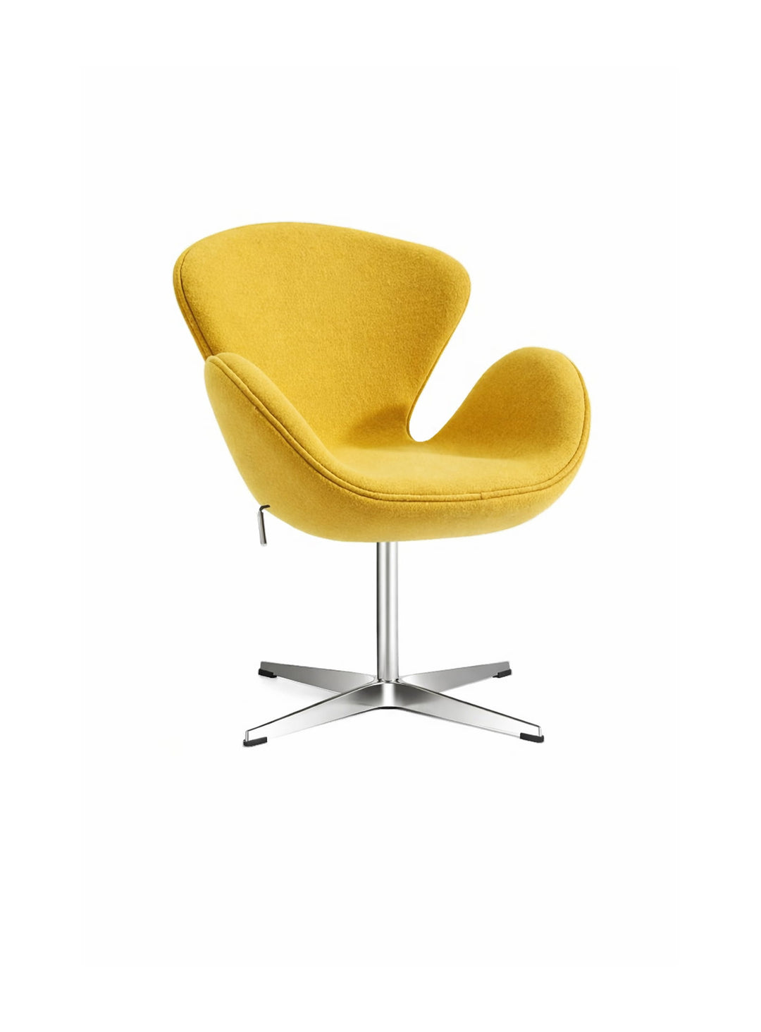 Le fauteuil Swan séduit par ses formes courbes et son assise enveloppante. citron