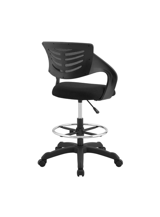 Le tabouret de dessin Thrive offre ergonomie, réglages faciles et liberté de mouvement. noir