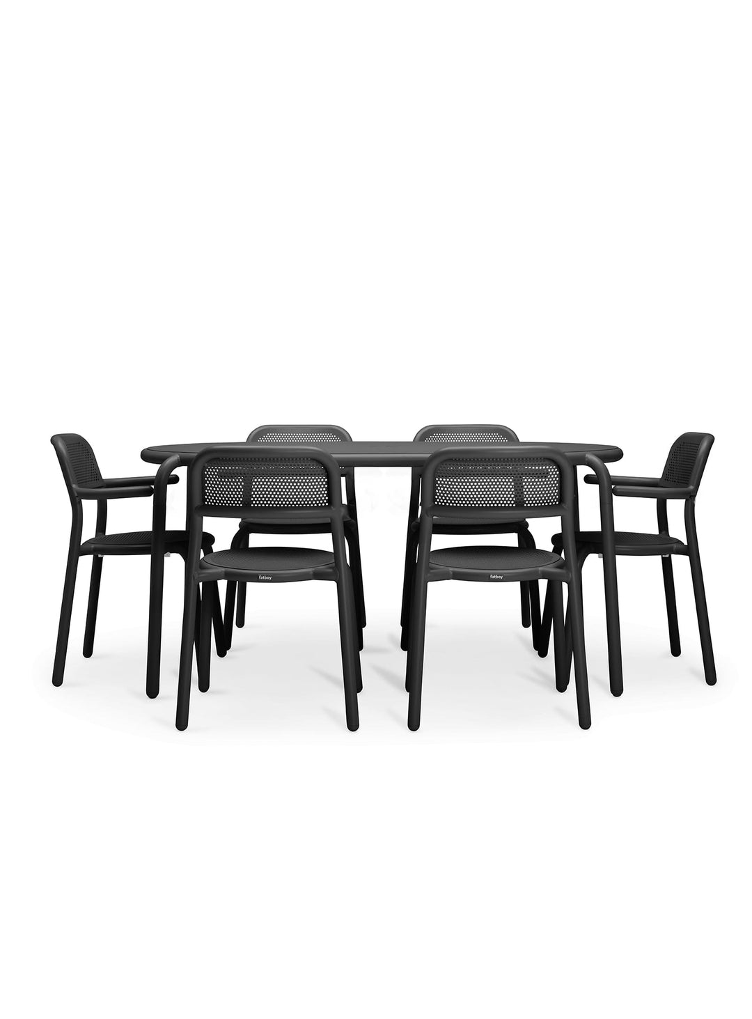 Ensemble salle à manger Toní Tavolo de Fatboy style moderne et convivial. anthracite