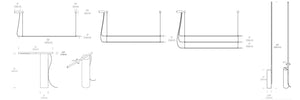 T.O, lampes suspendues, de table et sur pied en aluminium et marbre, par Pablo Designs, dimensions
