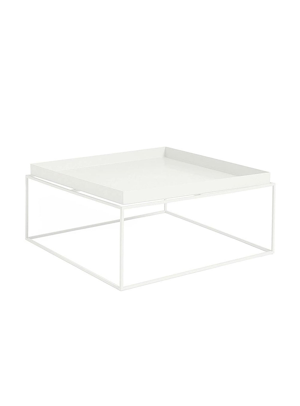 Tray, table à café métallique au look moderne et industriel. blanc