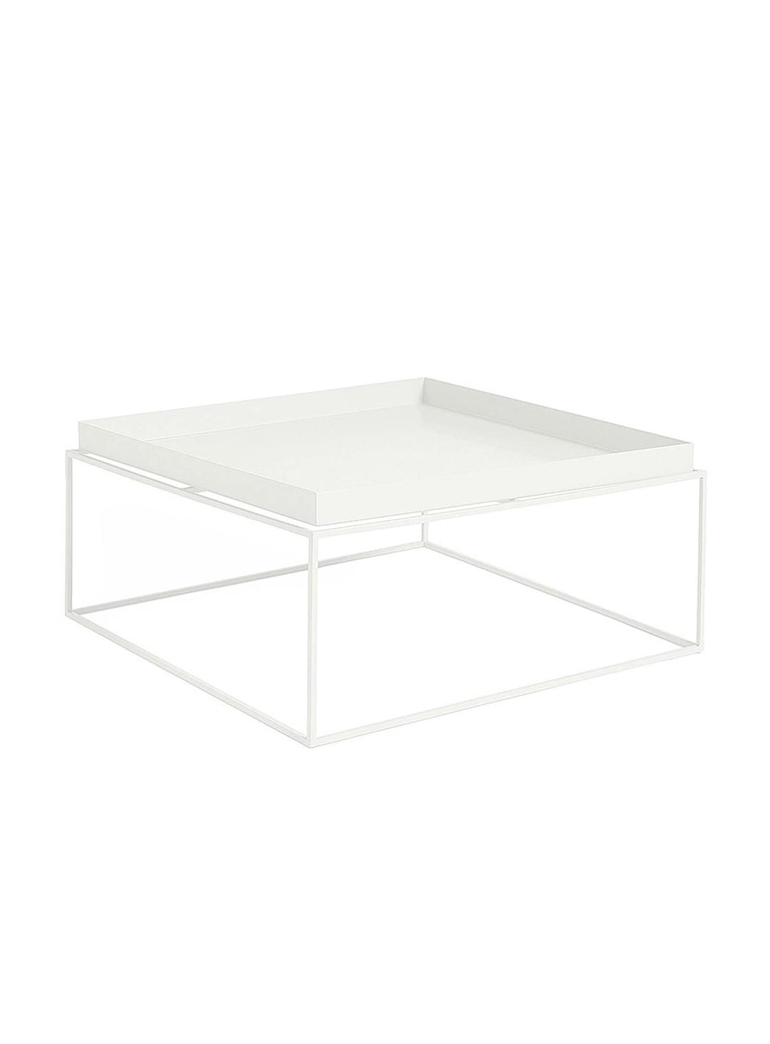 Tray, table à café métallique au look moderne et industriel. blanc