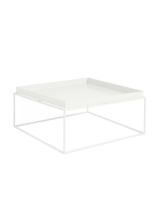 Tray, table à café métallique au look moderne et industriel. blanc