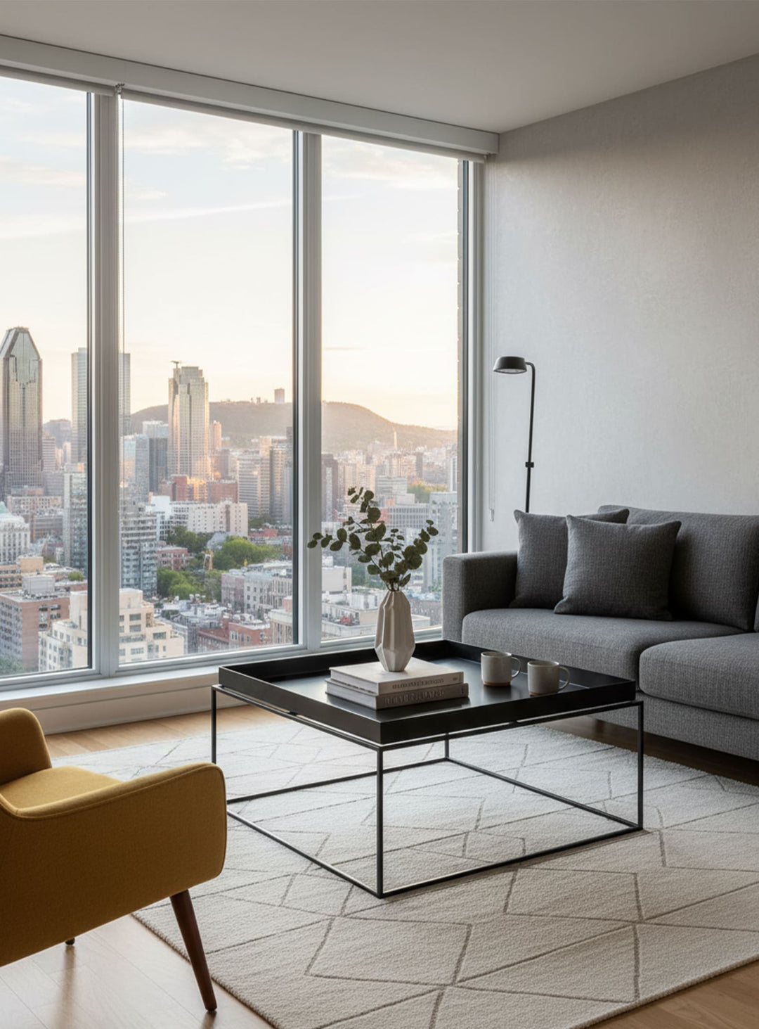 Table Tray : design pratique, plateau spacieux et finition soignée. noir