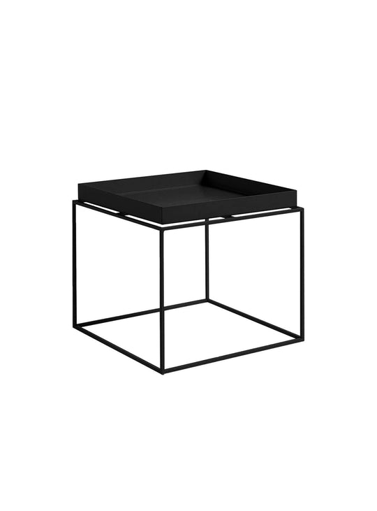 Table d’appoint Tray : idéale en table de chevet ou table à café. noir